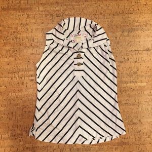 Maeve short sleeved black and white shirt small